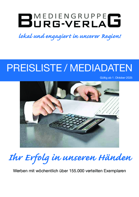 Burg-Verlag Preisliste 2025