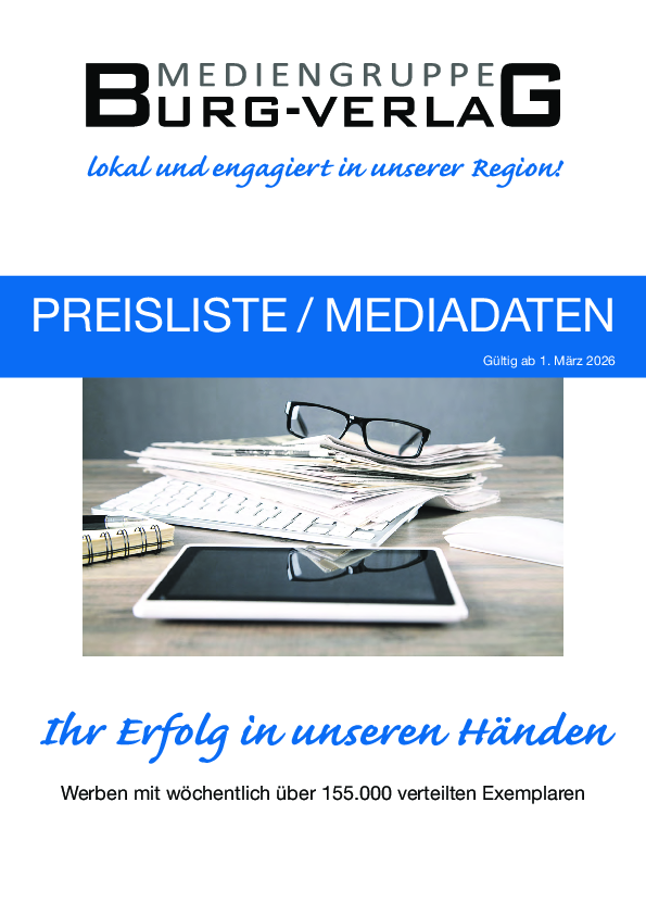 Burg-Verlag Preisliste 2026