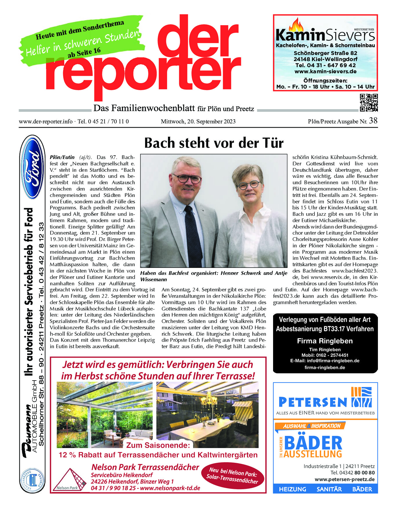 reporter Plön/Preetz Ausgabe 20. September 2023