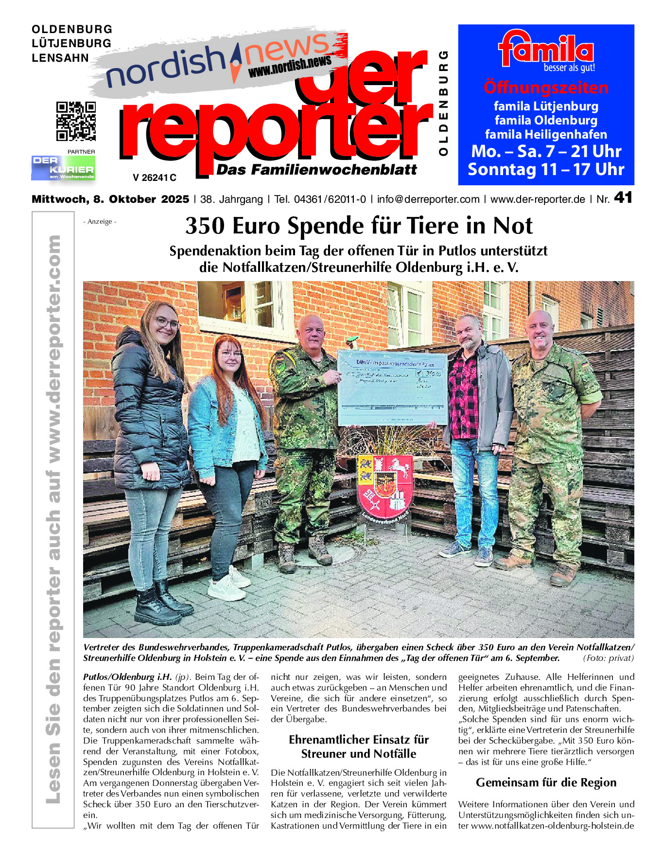 reporter Oldenburg Ausgabe 08. Oktober 2025