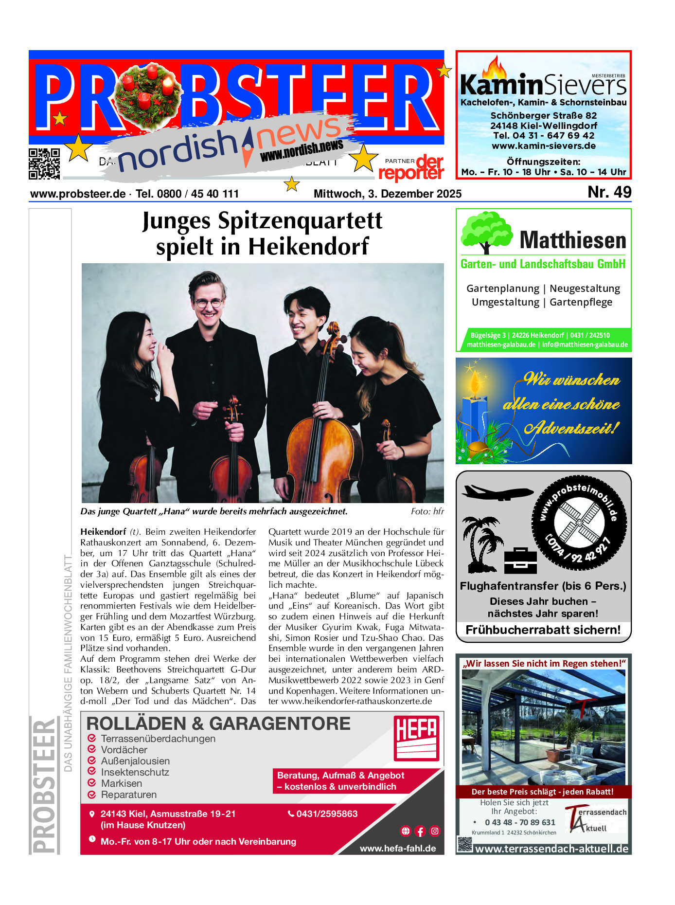 PROBSTEER Ausgabe 03. Dezember 2025