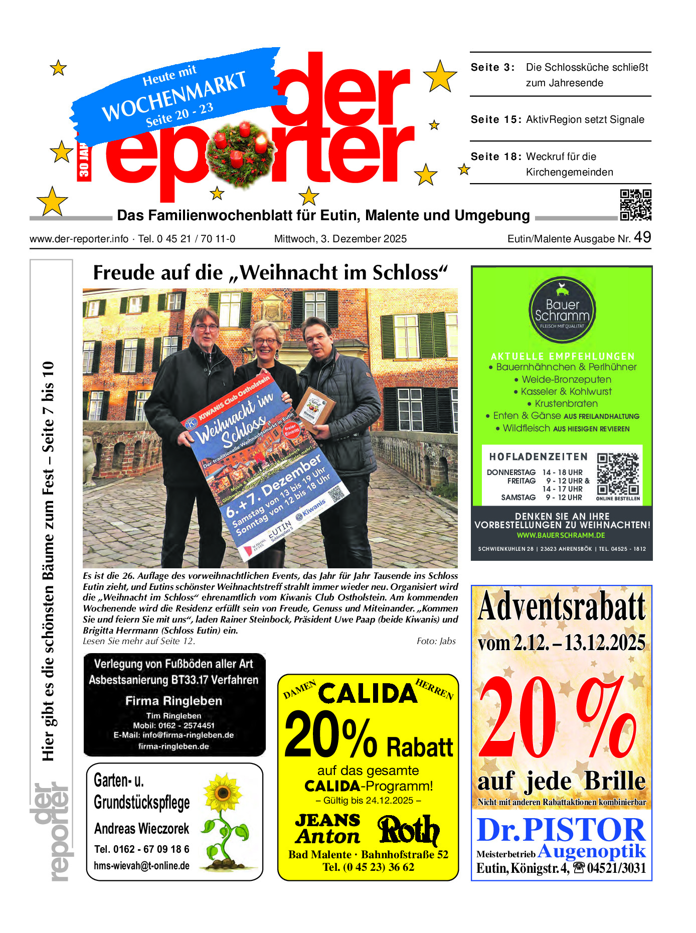 reporter Eutin am Mittwoch Ausgabe 03. Dezember 2025