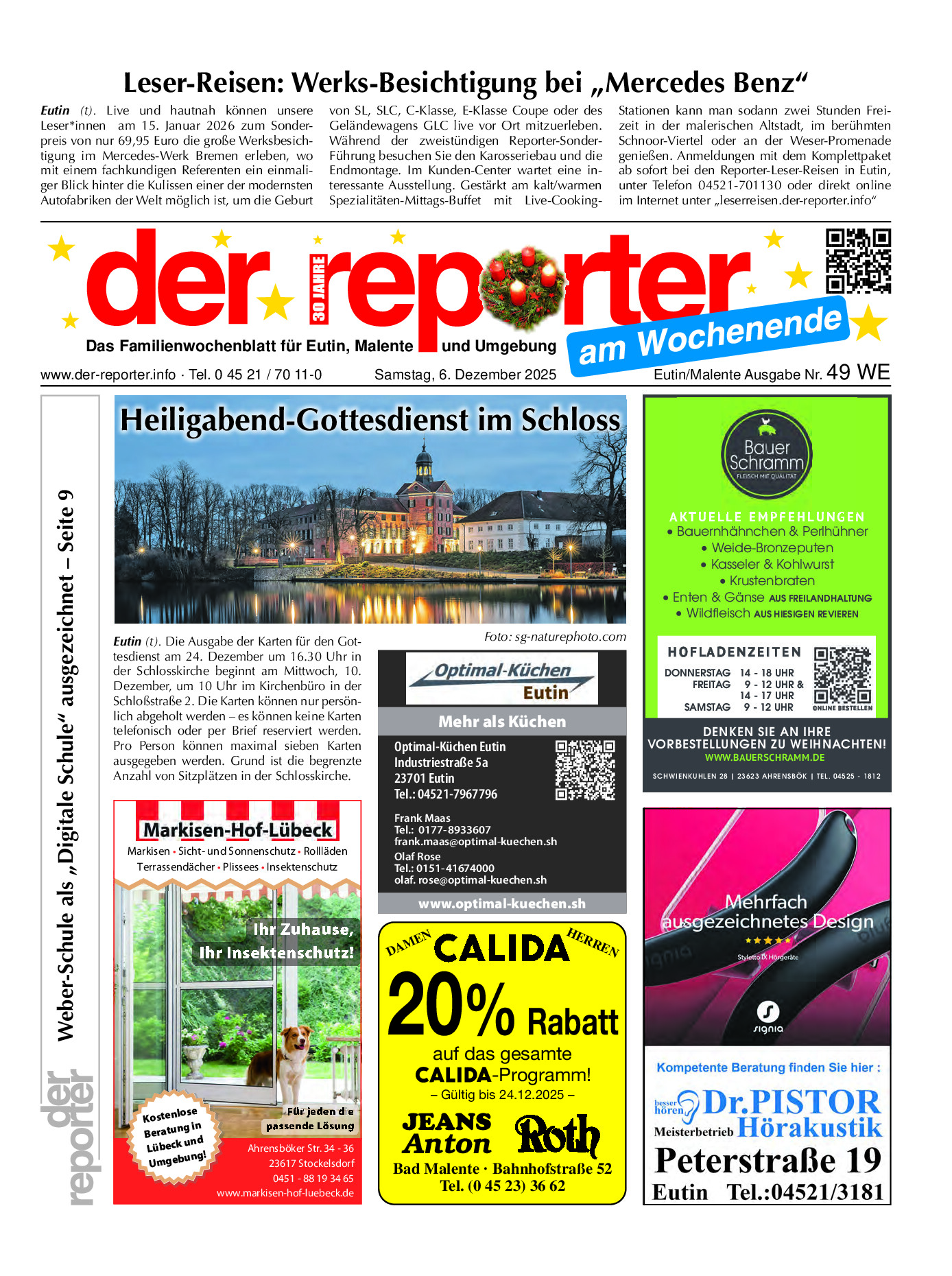 reporter Eutin am Samstag Ausgabe 06. Dezember 2025