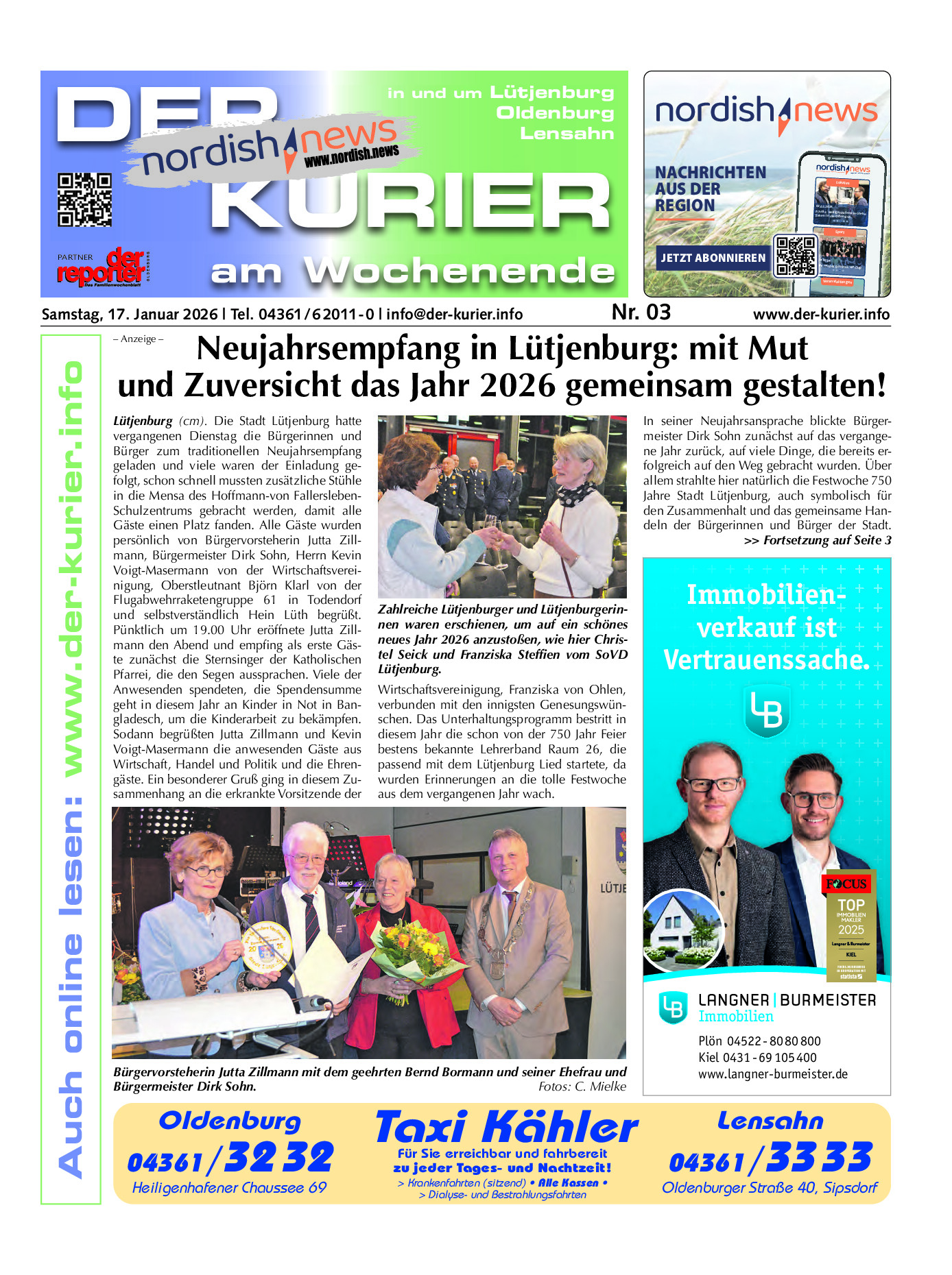 der KURIER Ausgabe 17. Januar 2026