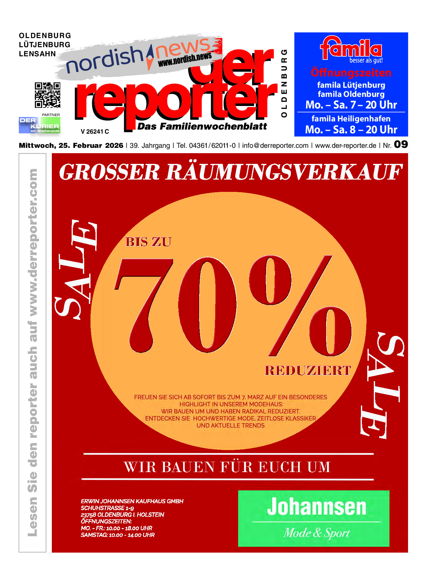 reporter Oldenburg Ausgabe 25. Februar 2026