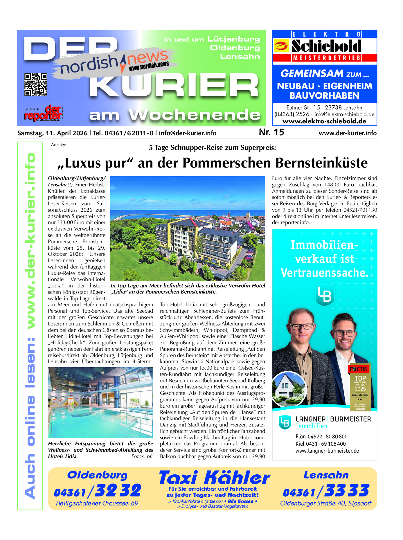der KURIER Ausgabe 11. April 2026