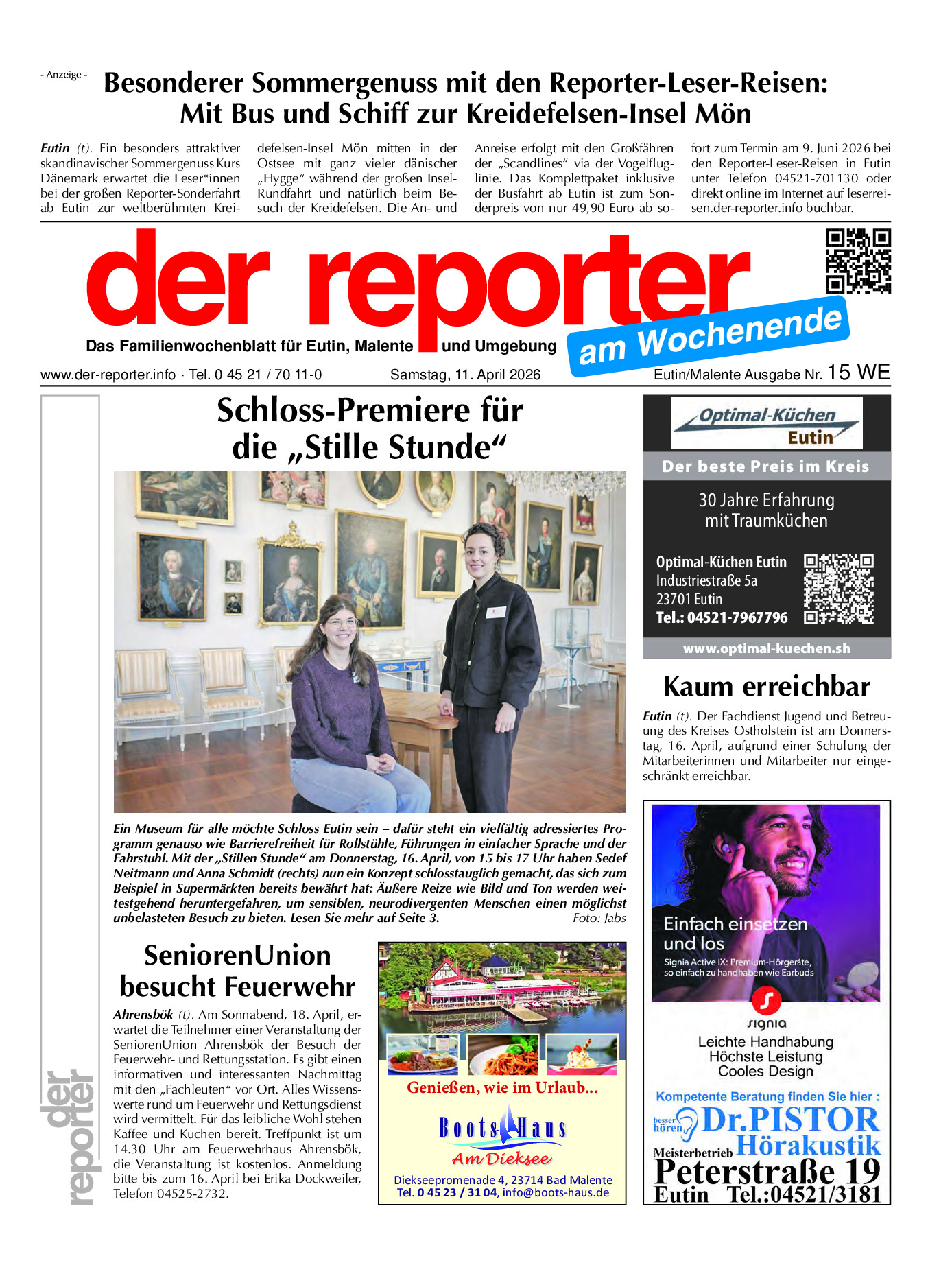 reporter Eutin am Samstag Ausgabe 11. April 2026