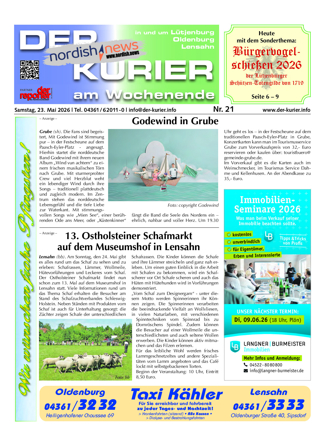 der KURIER Ausgabe 23. Mai 2026