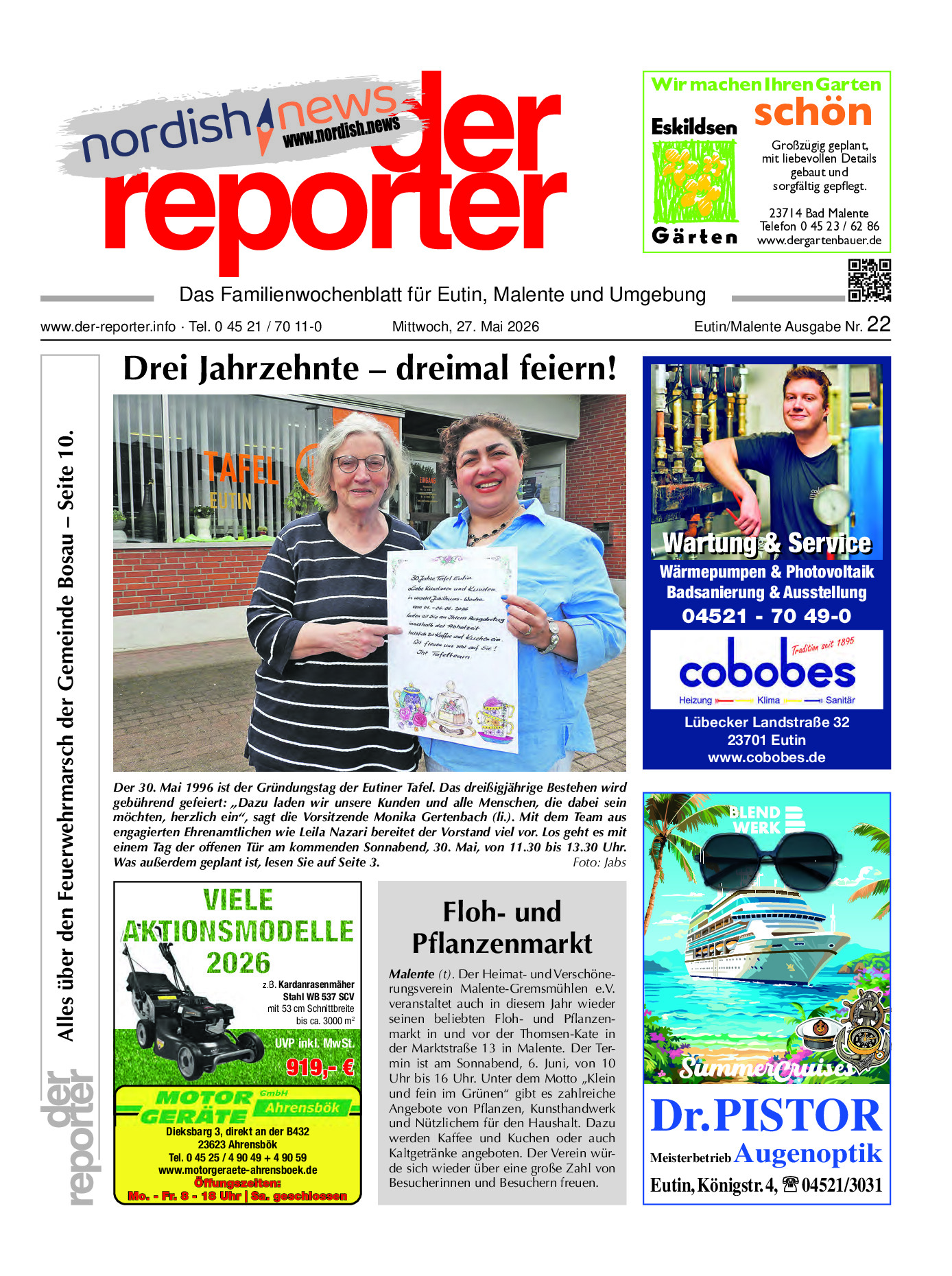 reporter Eutin am Mittwoch Ausgabe 27. Mai 2026