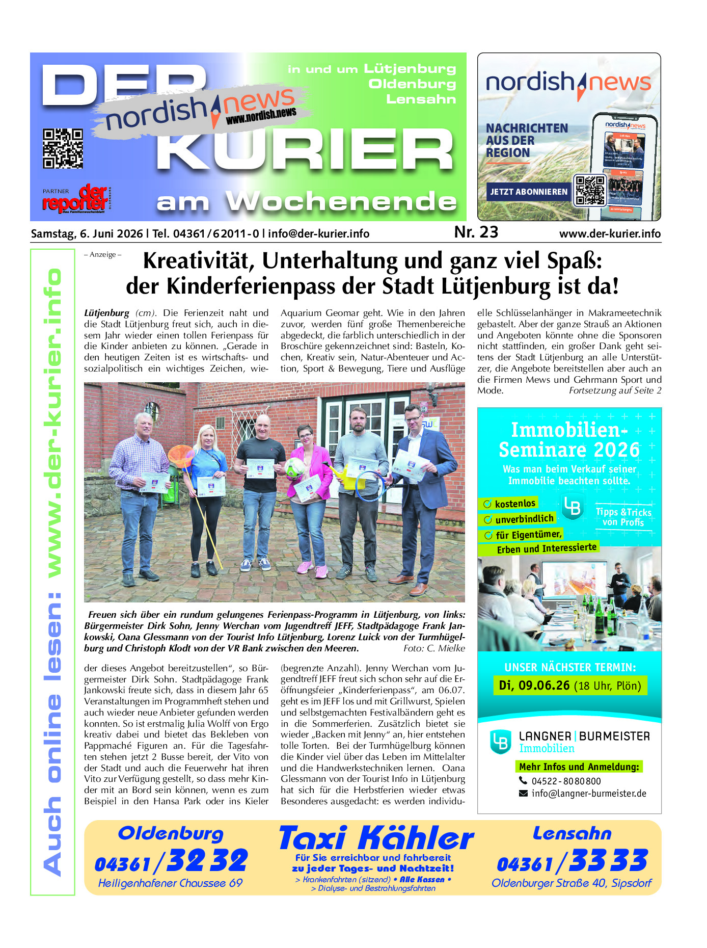 der KURIER Ausgabe 06. Juni 2026