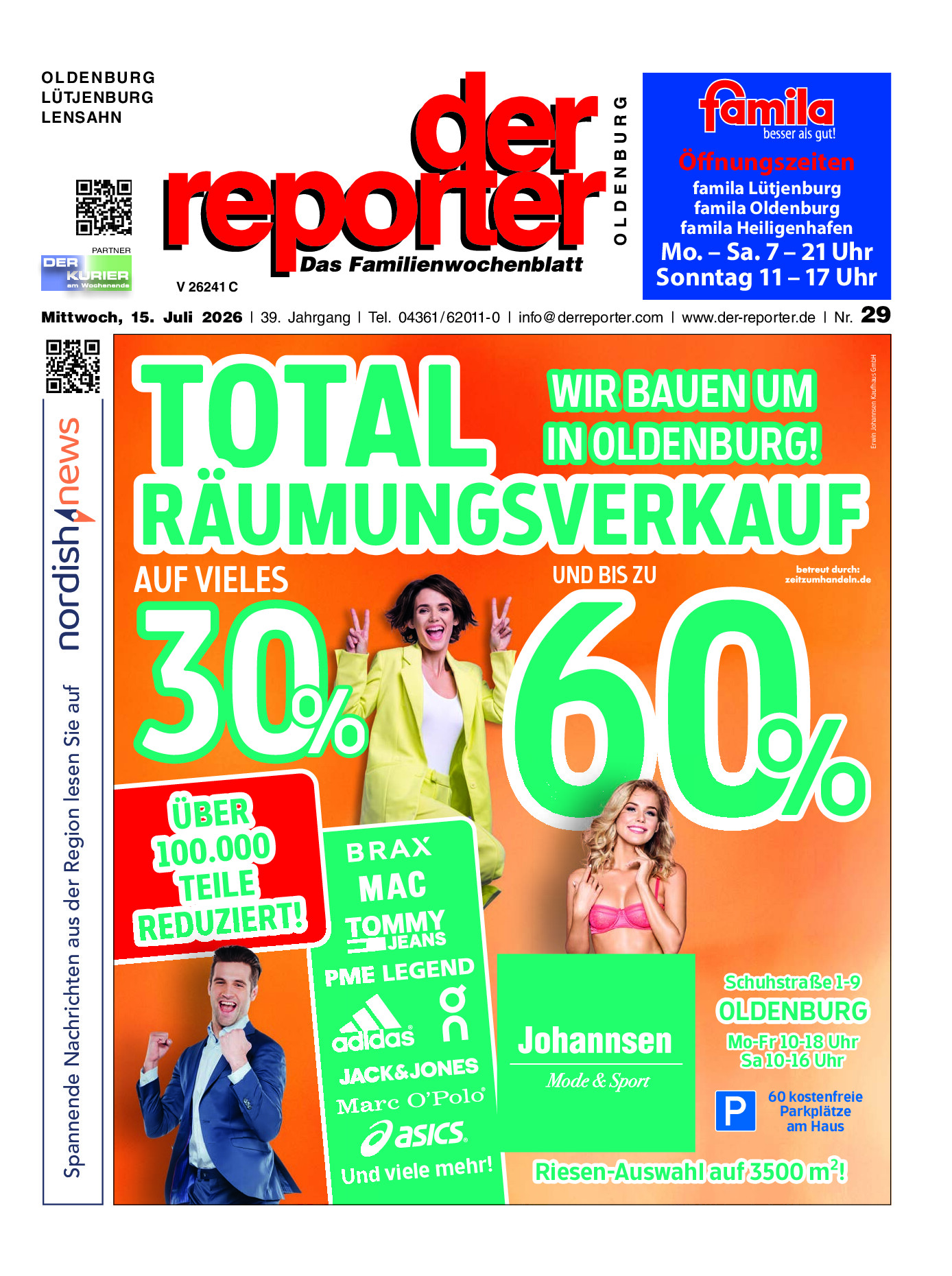 reporter Oldenburg Ausgabe 15. Juli 2026