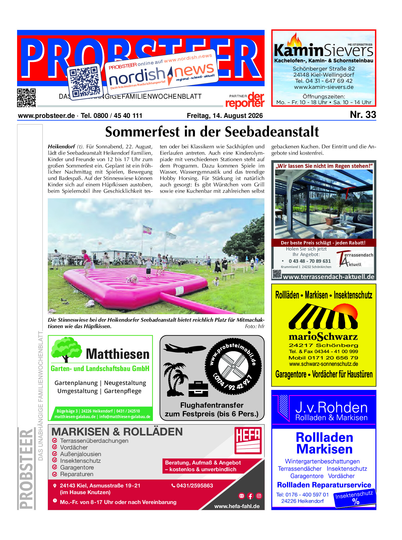PROBSTEER Ausgabe 14. August 2026