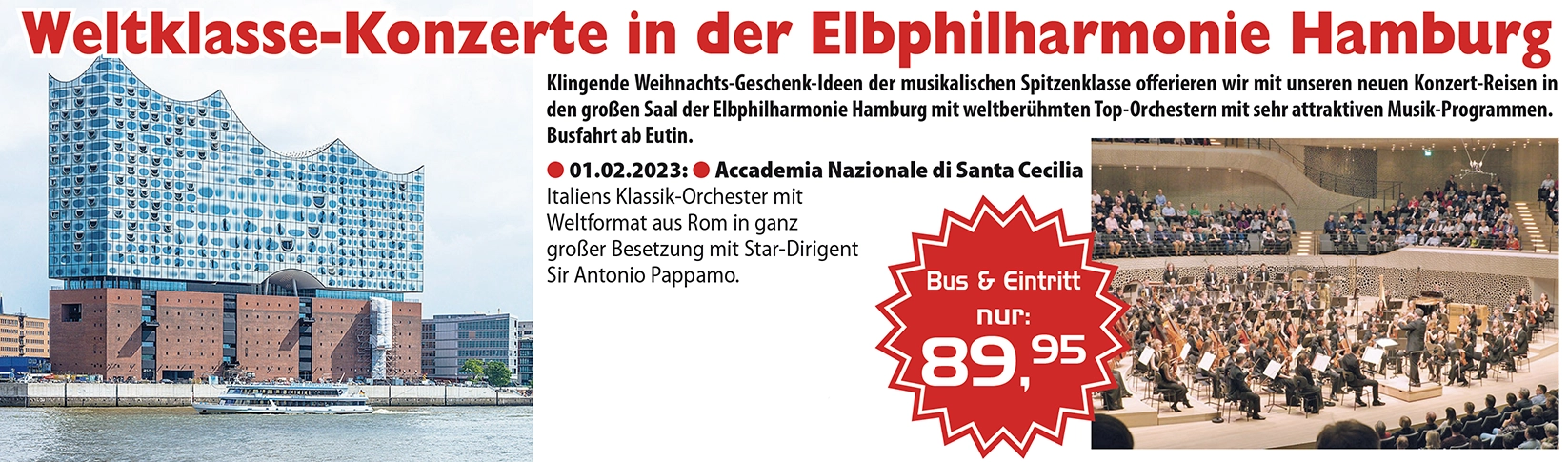 Weltklasse-Konzerte in der Elbphilharmonie Hamburg